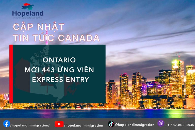 Ontario mời 443 ứng viên Express Entry trong đợt rút thăm PNP mới